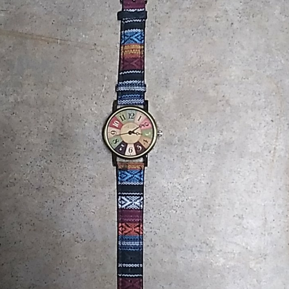 Movie Multicolor Hippy Denim Fabric Watch - Picture 2 of 3